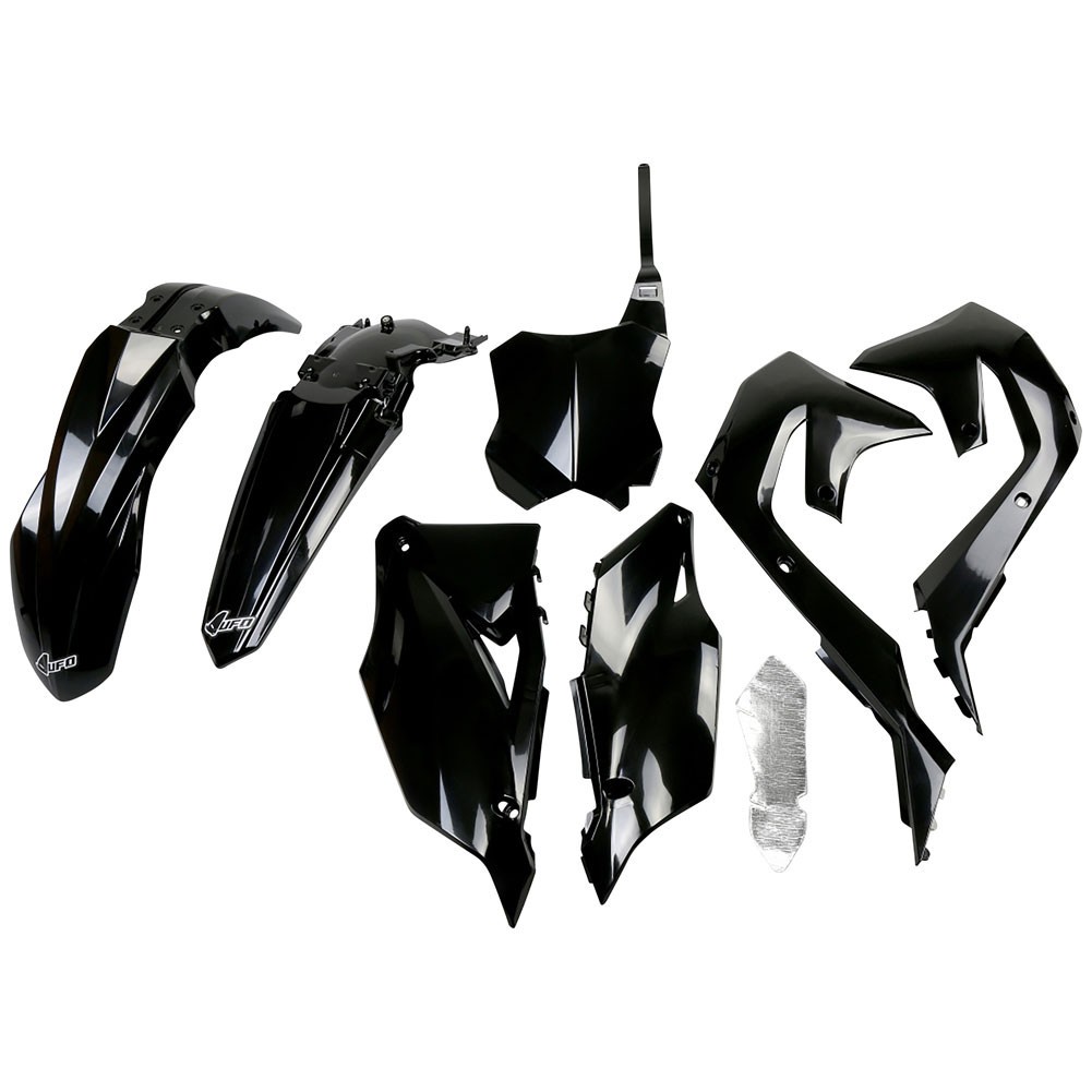 UFO Plastic Kit Set Complete Black KX250F & X 2021-2024 KX450F & X 2019-2023