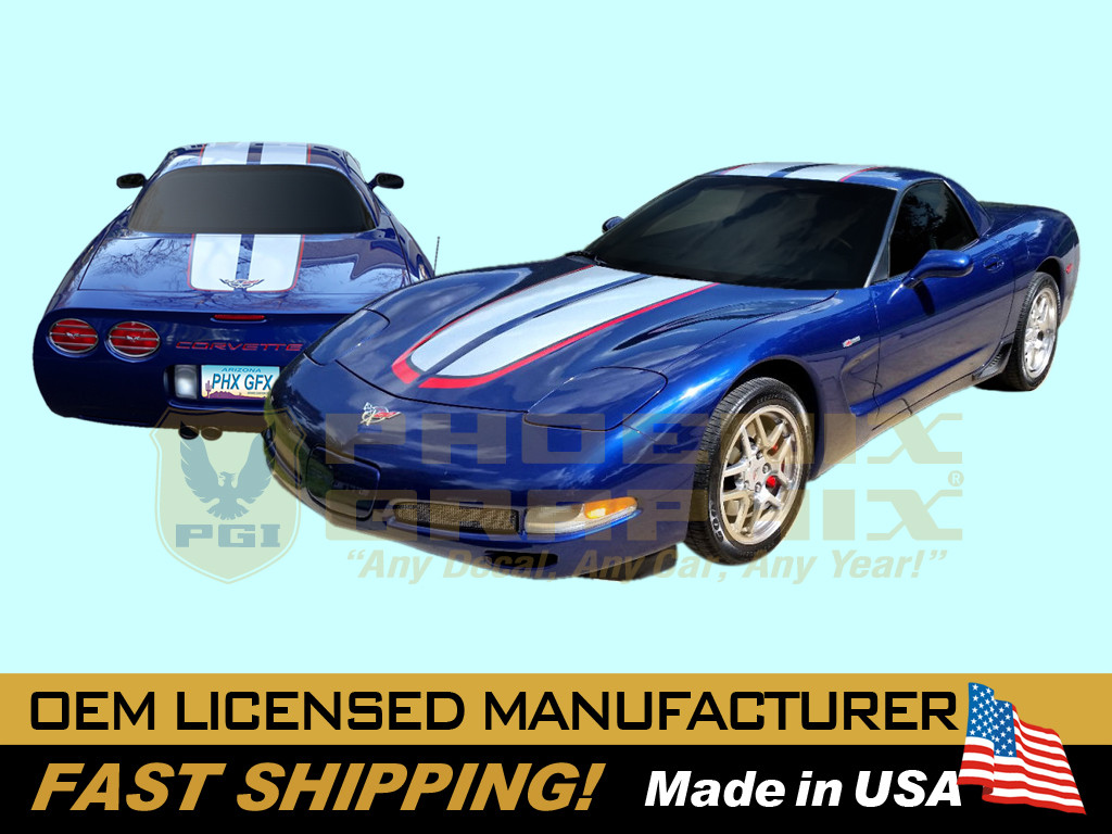 2004 CorvetteC5 Commemorative Edition Z06 Decal Graphic HOOD ONLY Racing Stripes