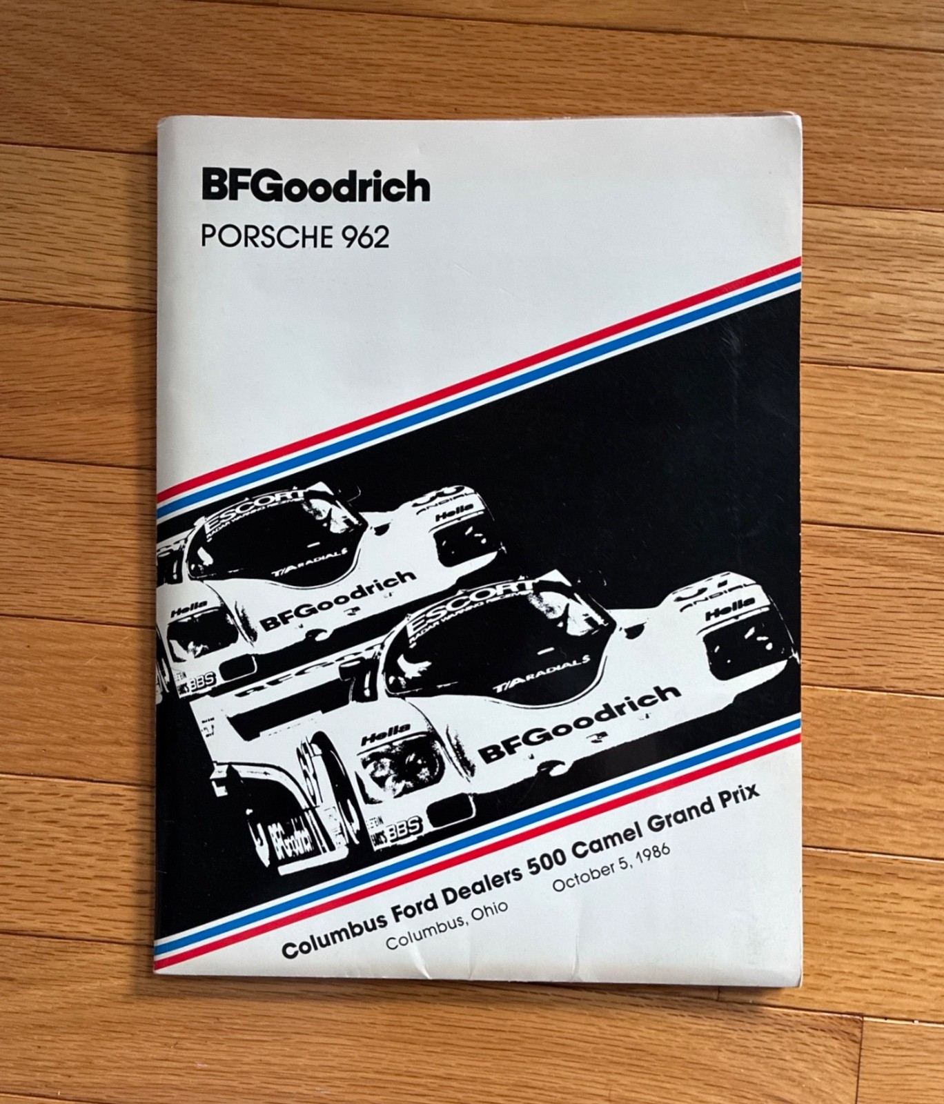 Porsche 962 | BF Goodrich Racing Press Release | Oct. 1986 | (4) B & W Photos