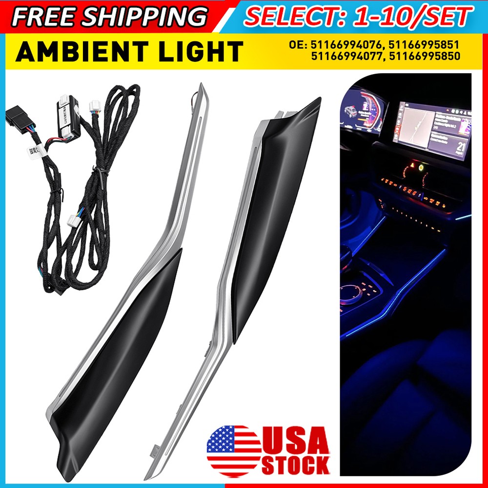 2-20x RGB Trim Center Console LED Ambient Light For BMW G-Series & LCI G20/22/26