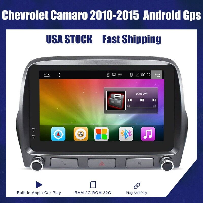 32GB Android Car Radio Navi GPS Stereo +Camera For Chevrolet Camaro 2010-2014
