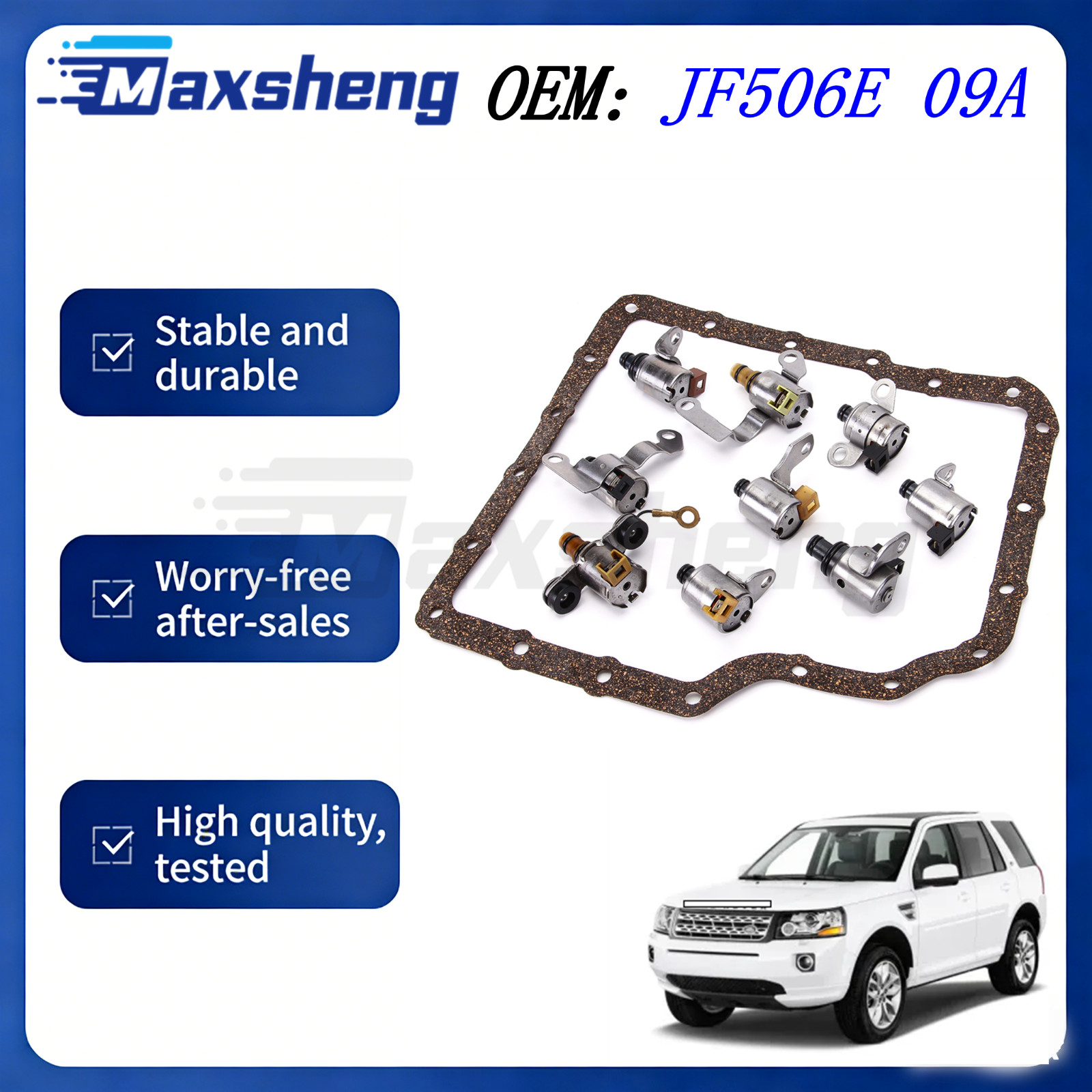 JF506E 09A Transmission Solenoid Kit W/Oil Pan Gasket For VW Jetta Passat Golf JF506E 09A Transmission Solenoid Kit W/Oil Pan Gasket For VW Jetta Passat Golf