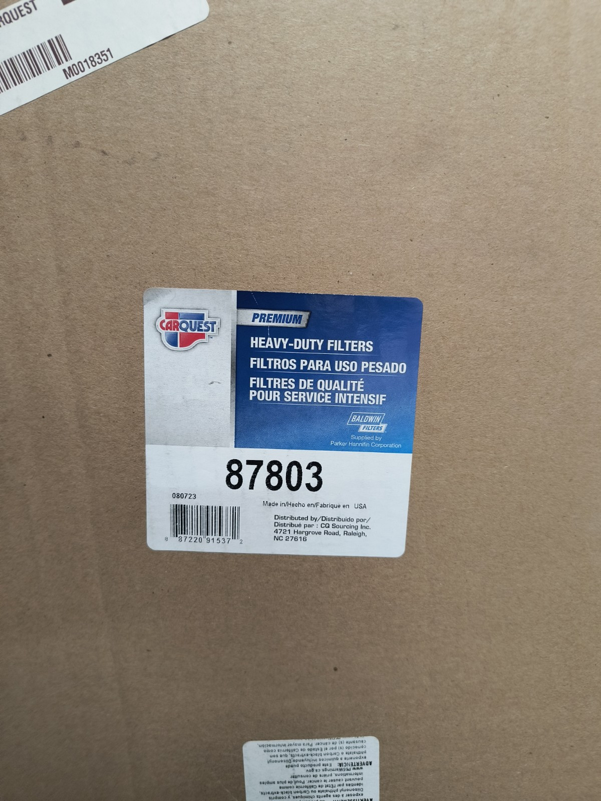 AIR FILTER PREMIUM  CARQUEST 87803