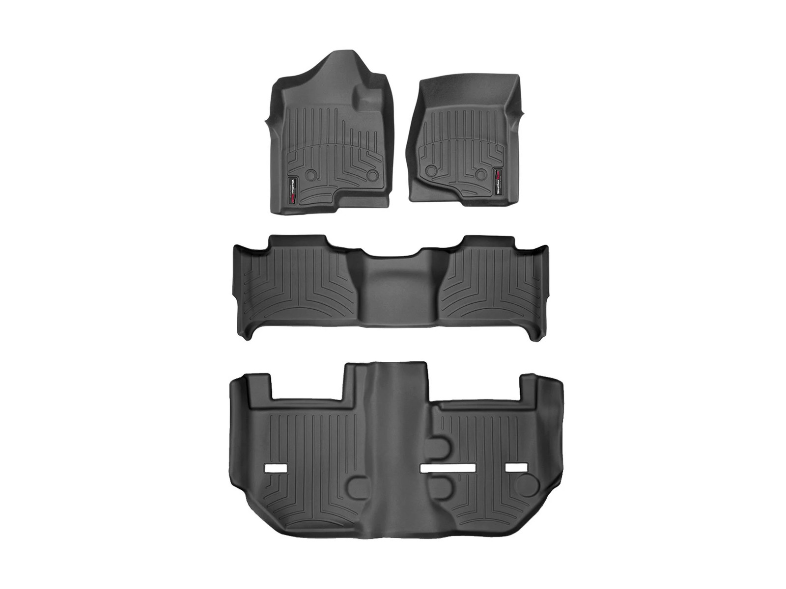 WeatherTech FloorLiner for 2011-2014 Chevrolet Suburban - Full Set, Black