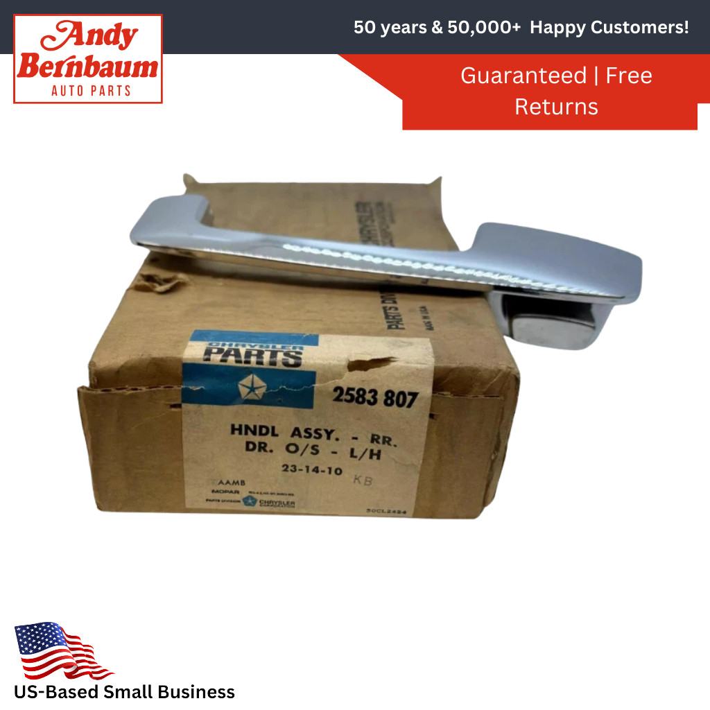 1967-1976 Plymouth Valiant Dodge Dart Rear Left Outside Door Handle 2583807 NOS. 1967-1976 Plymouth Valiant Dodge Dart Rear Left Outside Door Handle 2583807 NOS.