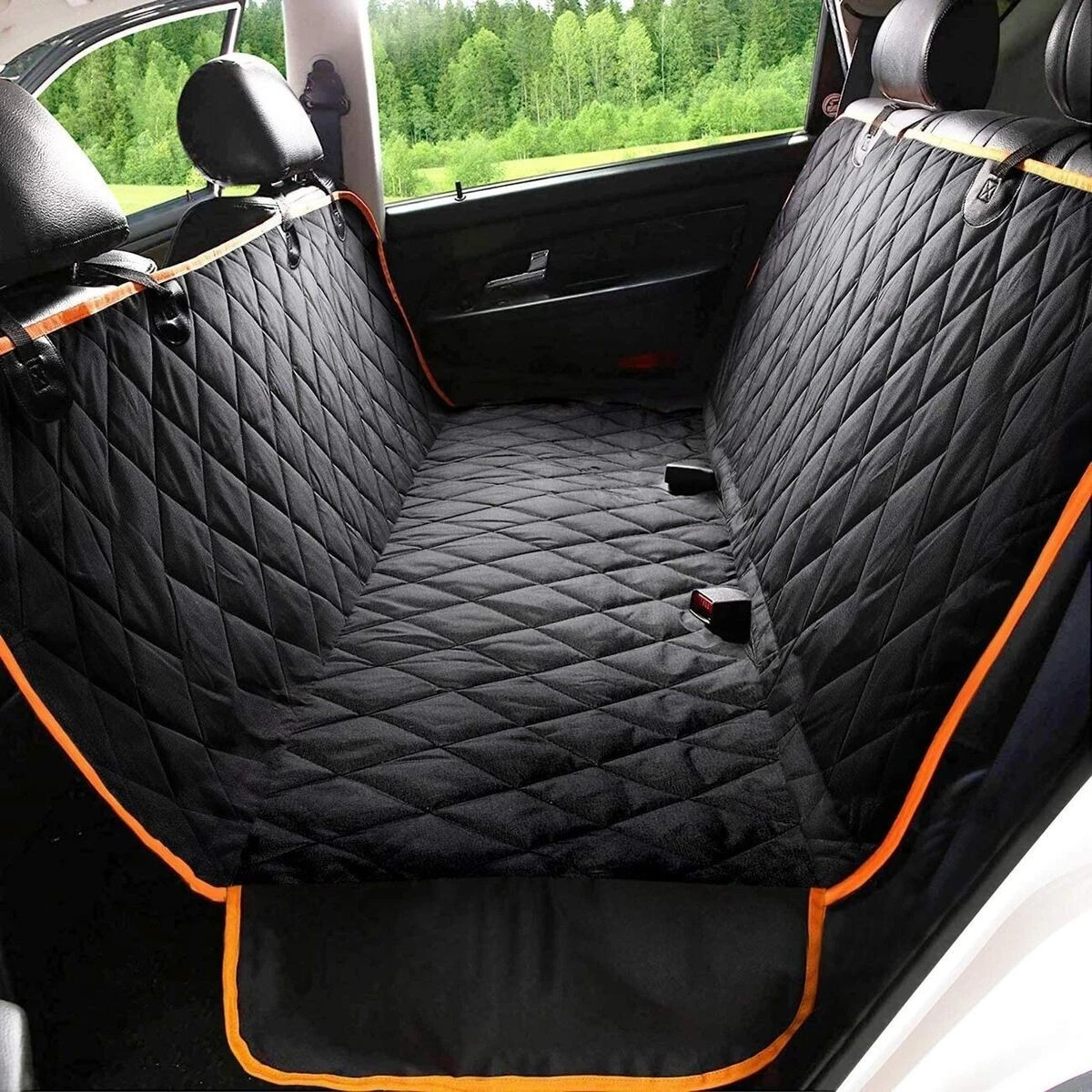 Dog Car Seat Cover for Back Seat Dog Seat Cover Storage Pocket Dog Hammock USA