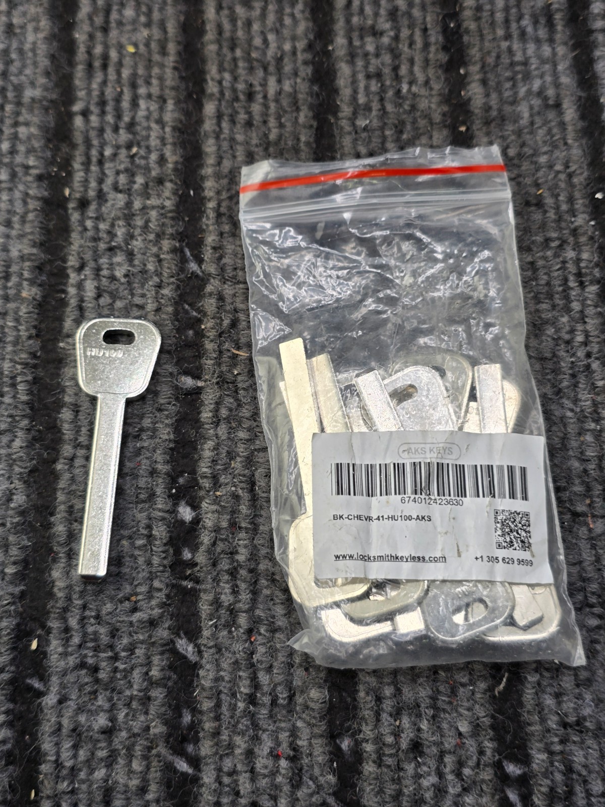 (QTY 40) AKS BK-CHEVR-41-HU100-AKS Test Blade Key Blanks For 2010-26 GMC Terrain