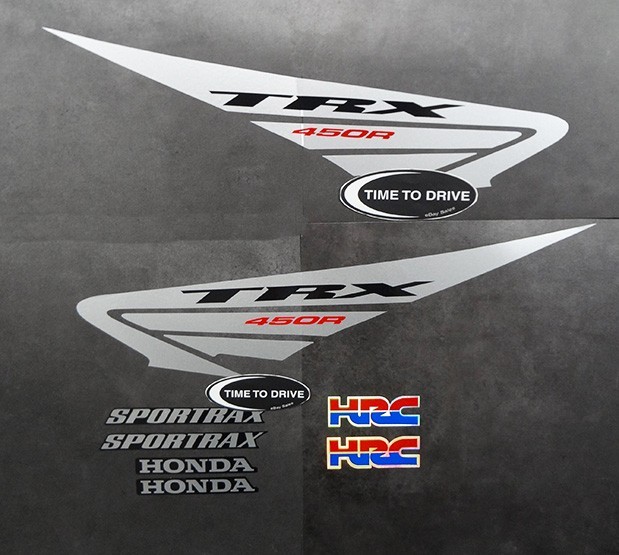 2005 05' TRX 450r Decals 8pc Graphics for BLACK Plastic sticker ATV 450 Sportrax