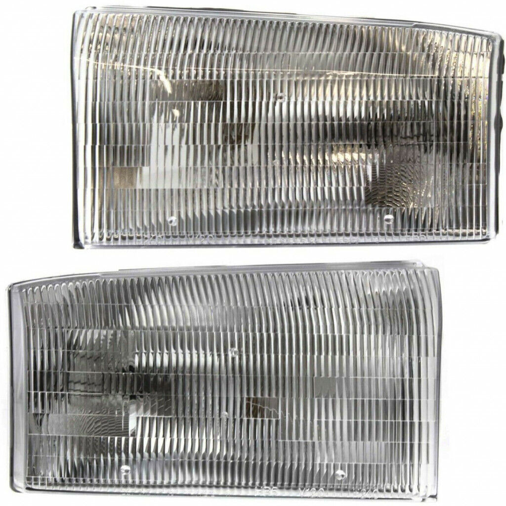 Fits 1999-2001 Ford F-350 Super Duty Headlight Pair Side CAPA Composite