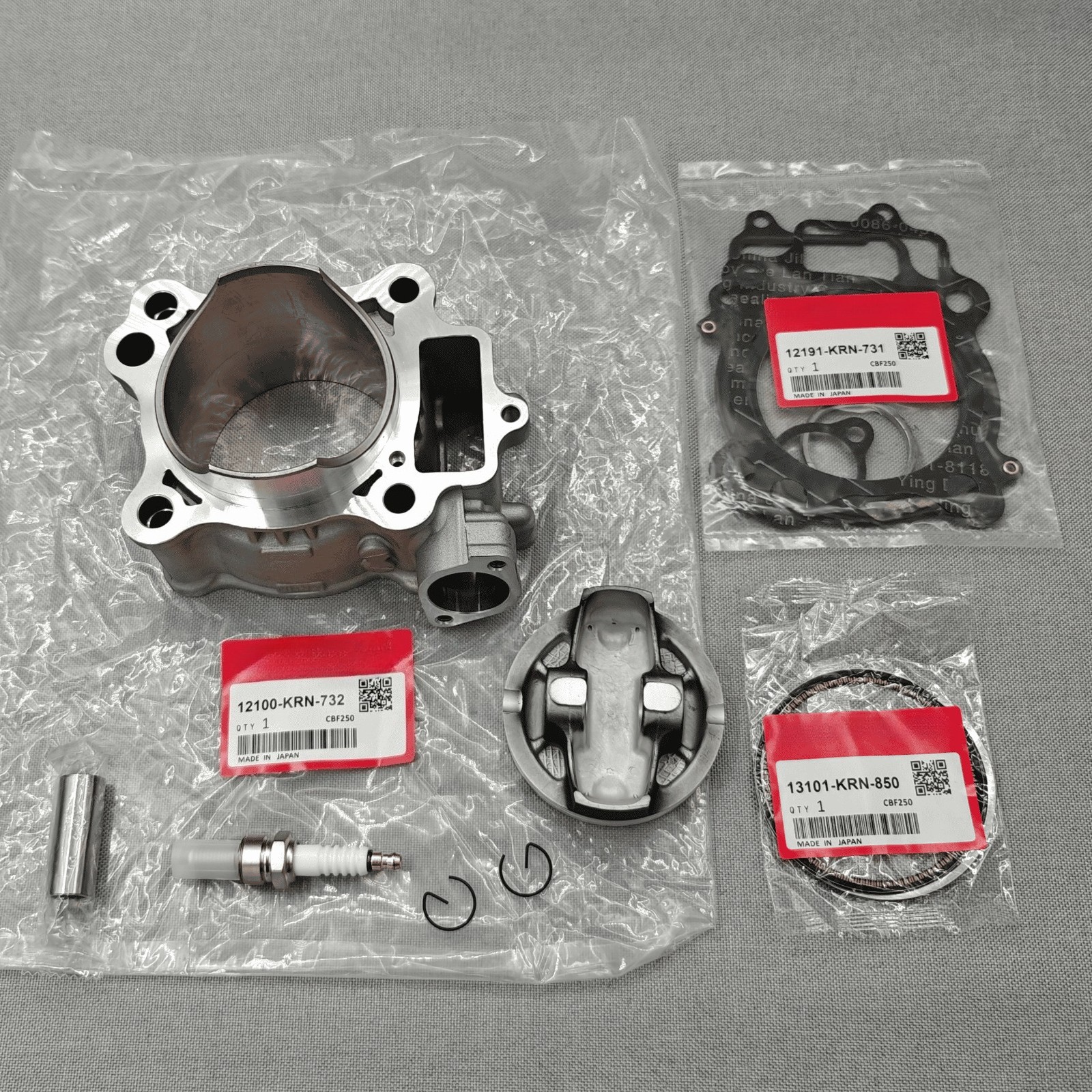 OEM FOR 2004-2009 Honda CRF250R 78mm Bore Cylinder Piston Top End Rebuild Kit