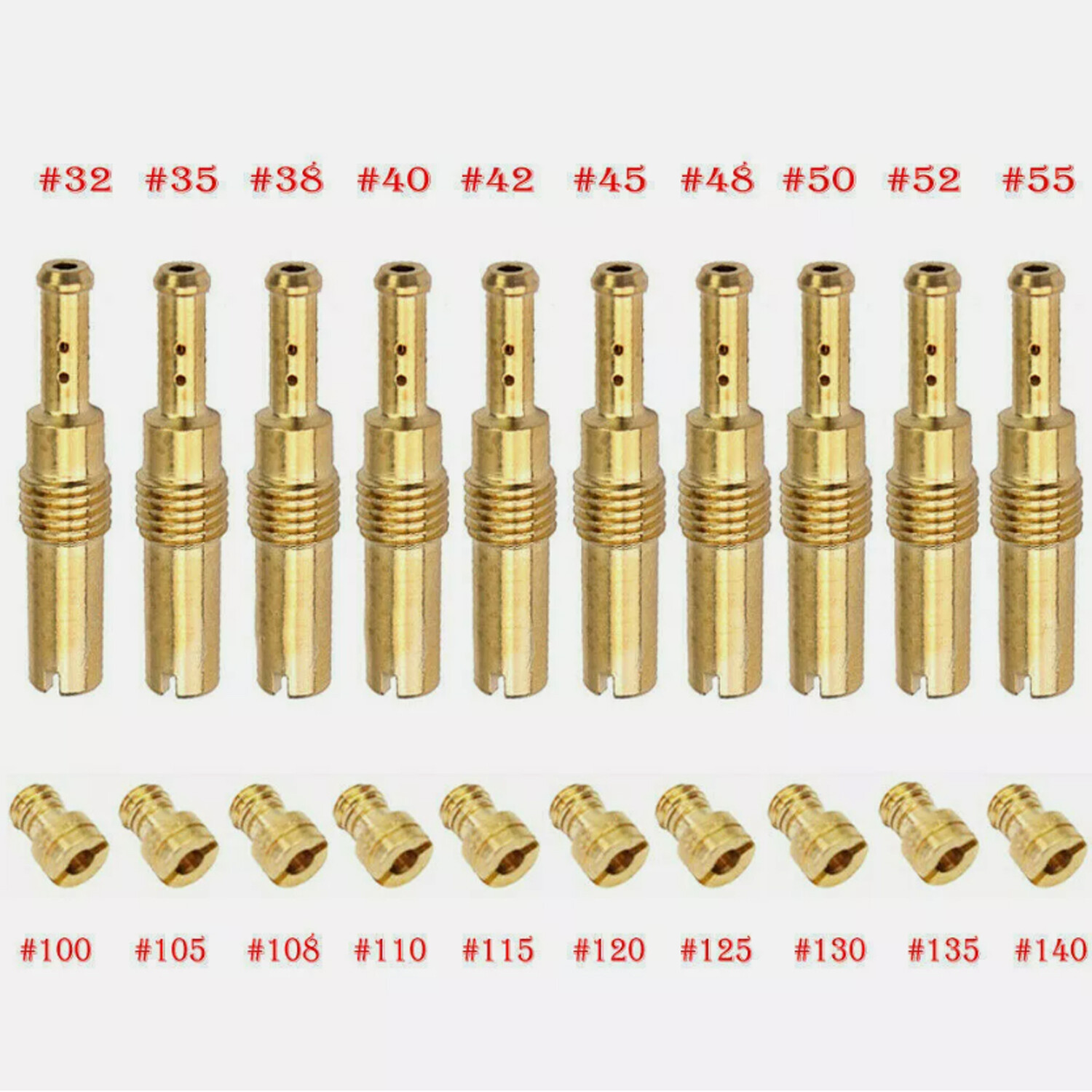 Carburetor Main Jet 10pcs/Set Slow/Pilot Jet Kit For PZ30 Carburetor Main Jet 10pcs/Set Slow/Pilot Jet Kit For PZ30