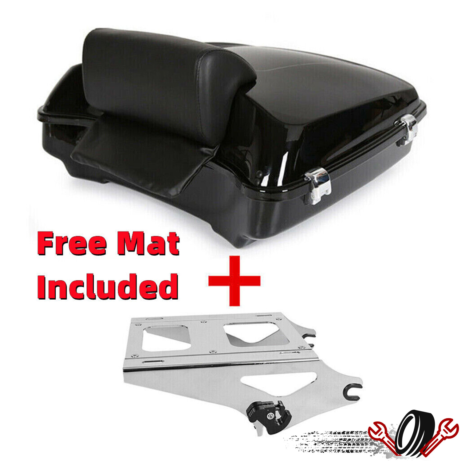 Razor Pack Trunk Pad Mount Rack For Harley Touring Road Street Glide 2014-26 25 Razor Pack Trunk Pad Mount Rack For Harley Touring Road Street Glide 2014-26 25