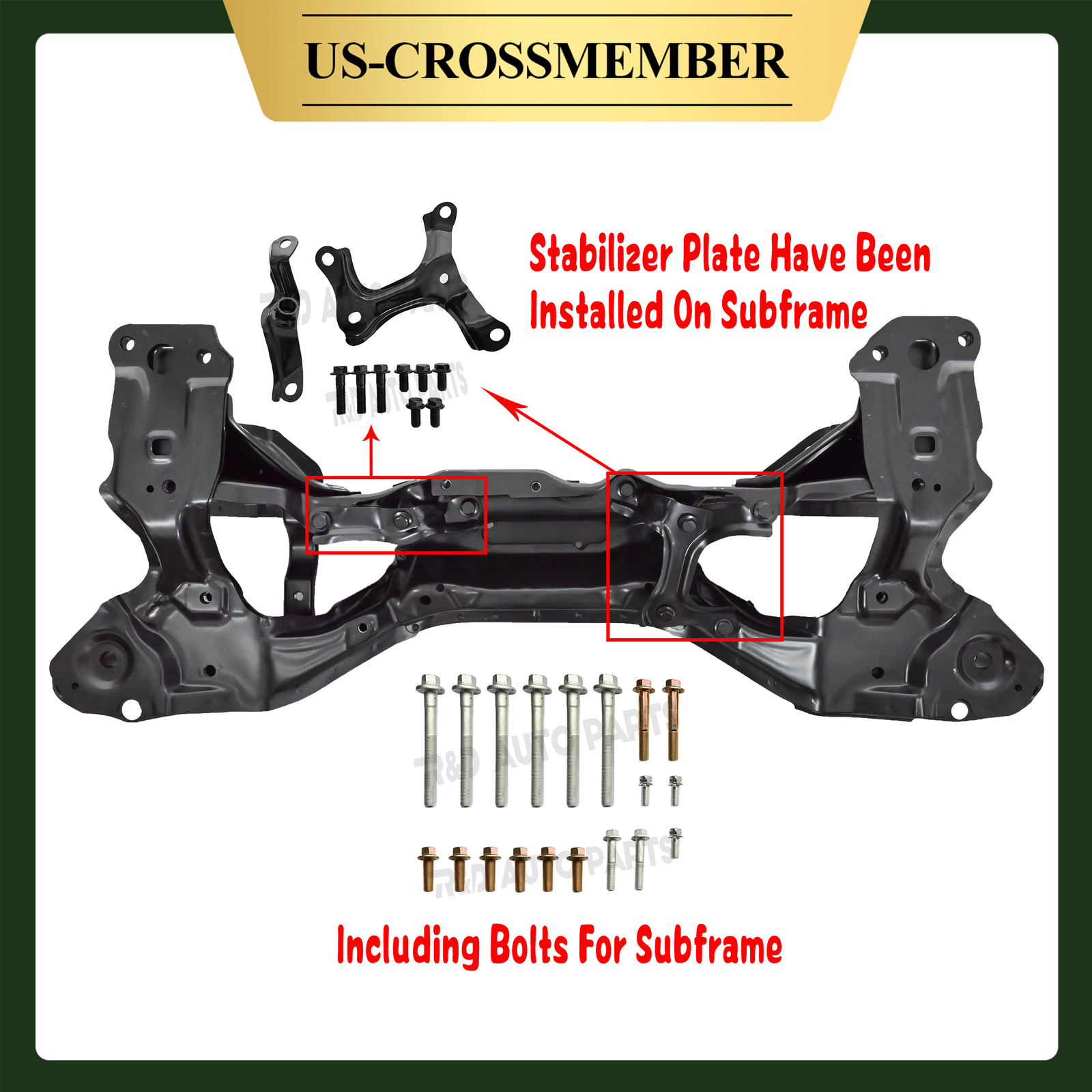 Front Subframe Back/Rear Beam Crossmember + BOLTS For 98-02 Honda Accord 2.3L Front Subframe Back/Rear Beam Crossmember + BOLTS For 98-02 Honda Accord 2.3L