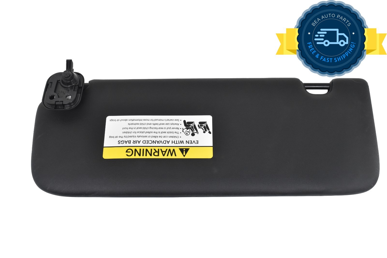 2017-2022 Kia Sportage Passenger Side Right Black Vinyl Sun Visor OEM 2017-2022 Kia Sportage Passenger Side Right Black Vinyl Sun Visor OEM