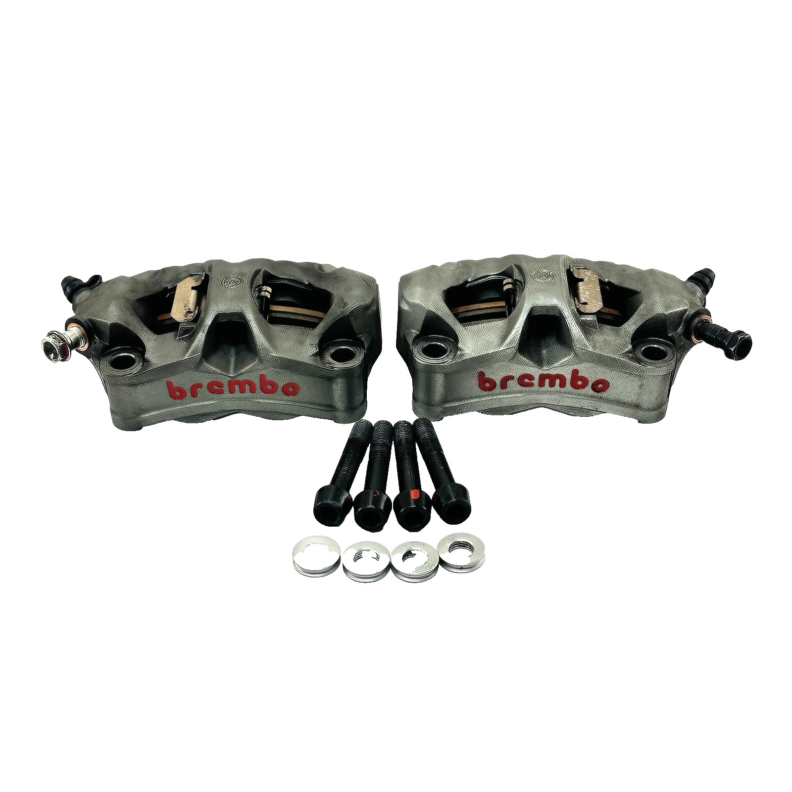 2021 - 2024 APRILIA RSV4 FRONT BRAKE CALIPERS LEFT RIGHT SET PAIR BOLTS BREMBO 2021 - 2024 APRILIA RSV4 FRONT BRAKE CALIPERS LEFT RIGHT SET PAIR BOLTS BREMBO