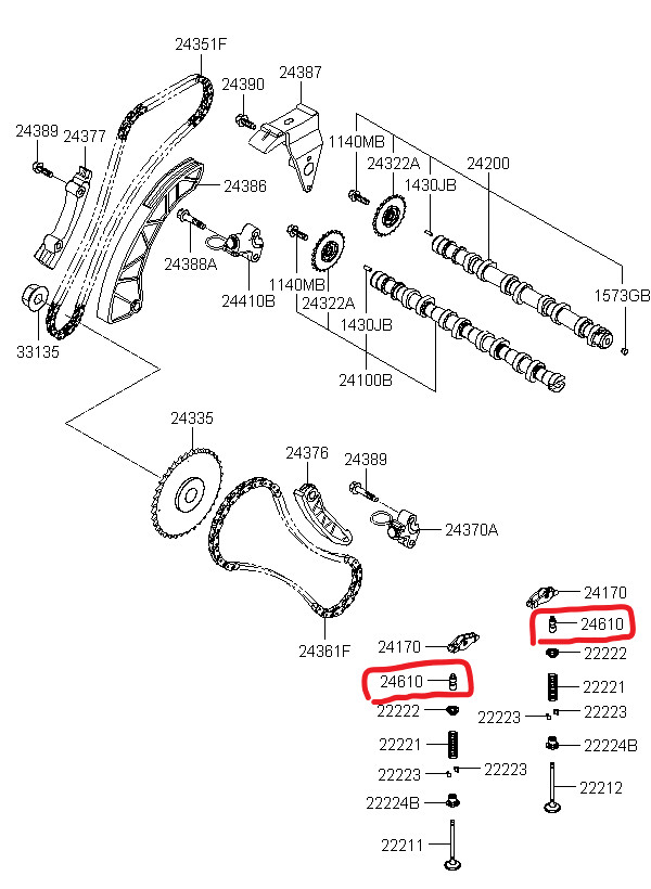 Genuine/OEM 222314A001 ADJUSTER-ROCKER ARM LASH for Hyundai Libero 06 Genuine/OEM 222314A001 ADJUSTER-ROCKER ARM LASH for Hyundai Libero 06