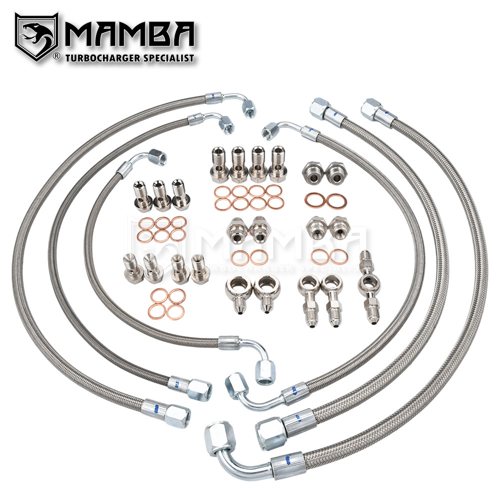 Turbo Oil & Water Line/For Nissan RB26DETT SKYLINE GTR w/Garrett GT28R GT2860R