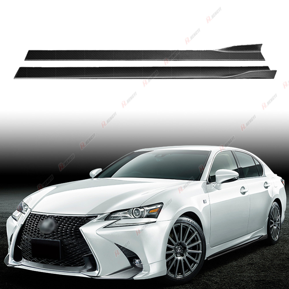 For Lexus GS350 Gs450h F-sport 16-20 Carbon Style Side Skirt Extension