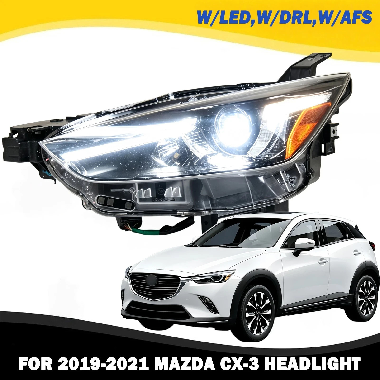 For 2019-2021 Mazda CX-3 Driver Side Full LED Headlight AFS OE Type