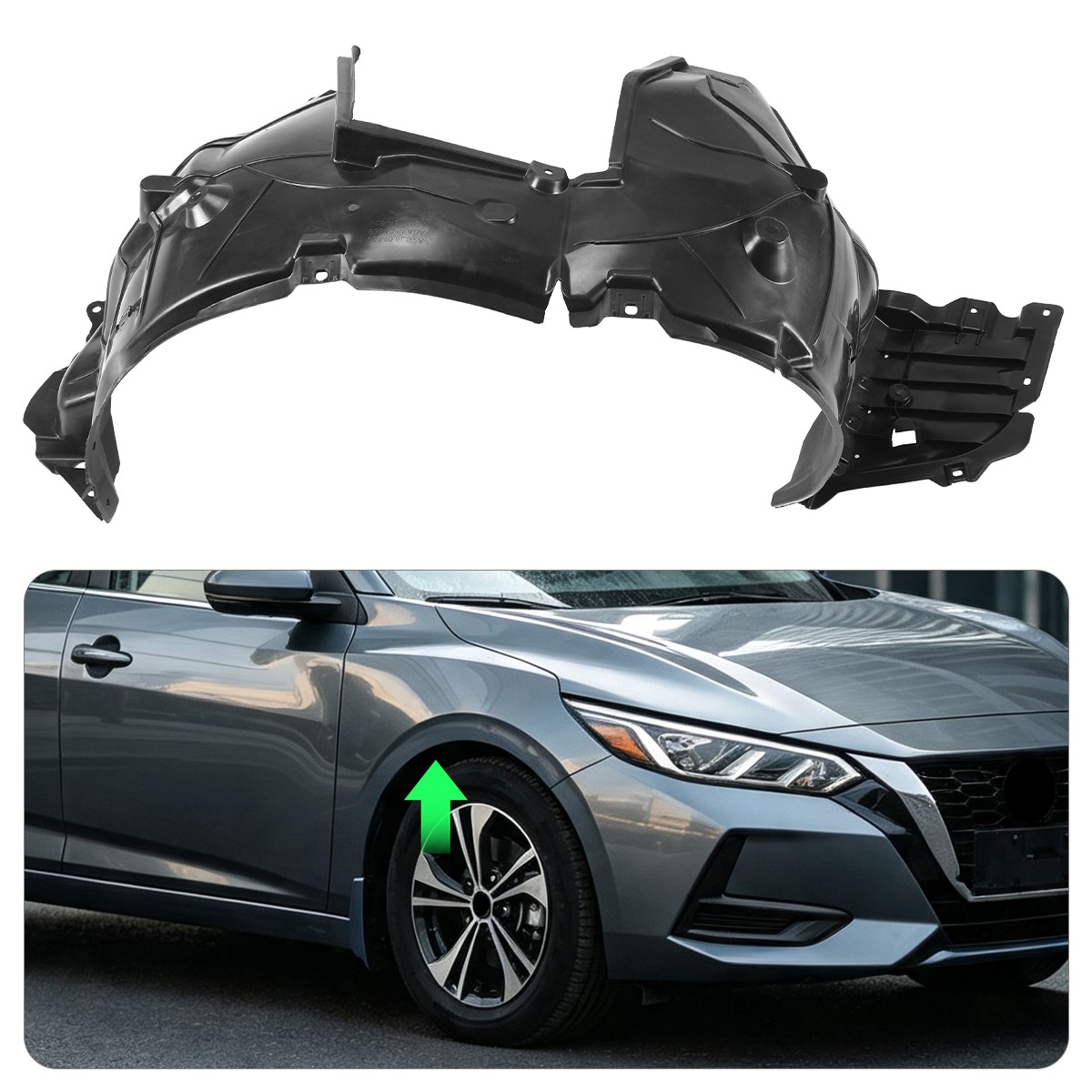 For 2020-2024 Nissan Sentra Right Front Fender Inner Liner Passenger Side For 2020-2024 Nissan Sentra Right Front Fender Inner Liner Passenger Side