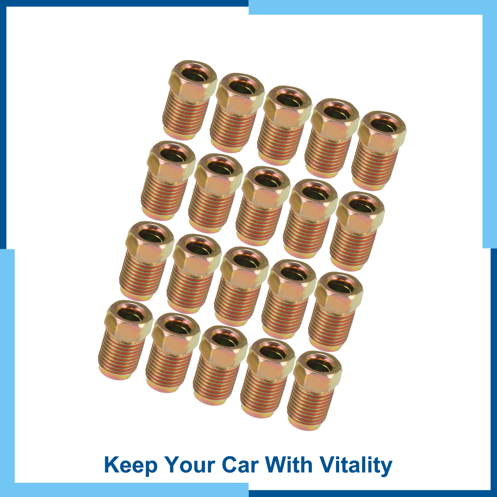 Universal Pack (20) M10x1.0 Thread Brake Line Fitting for 3/16 Universal Pack (20) M10x1.0 Thread Brake Line Fitting for 3/16