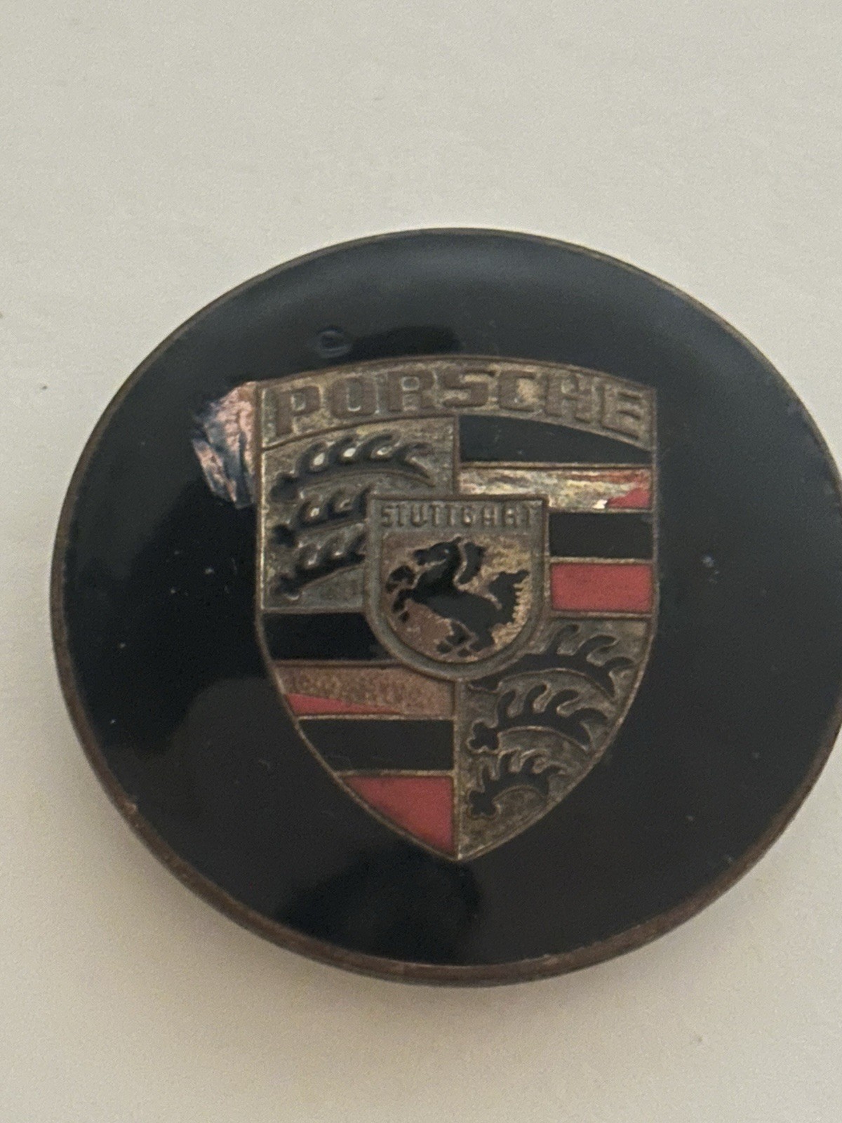 Original Porsche Crest Hubcap Badge Emblem REU 901 Stamp Early 911 912 356