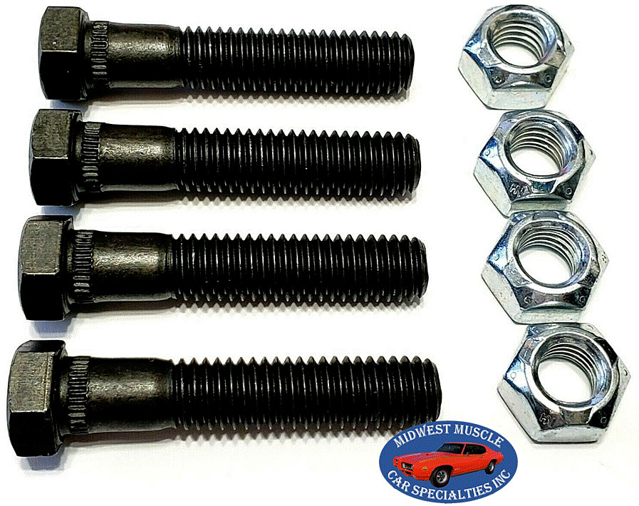 64-75 GM Upper Control Arm Cross Shaft Bolts & Nuts W Serrated Shoulder 8pcs UK