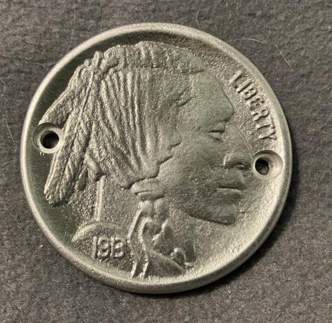 Buffalo Nickel Ignition Points Cover Harley Davidson Shovelhead Evo Chopper Rat Buffalo Nickel Ignition Points Cover Harley Davidson Shovelhead Evo Chopper Rat