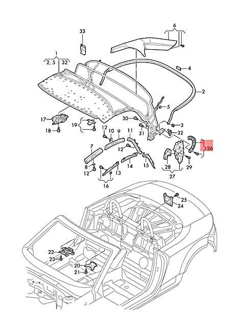 AUDI AUDI TTRS COUPE ROAD. ROADSTER TT TTS FV3 REPAIR SET 8S7898644 16-19