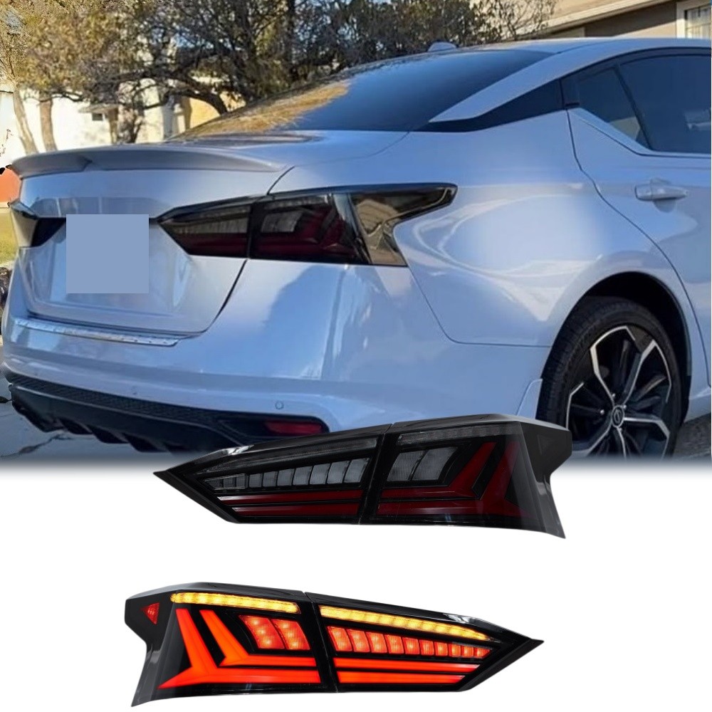 For 2019-2026 Nissan Altima Sedan LED Tail Lights Smoked Red Strips Rear Light For 2019-2026 Nissan Altima Sedan LED Tail Lights Smoked Red Strips Rear Light