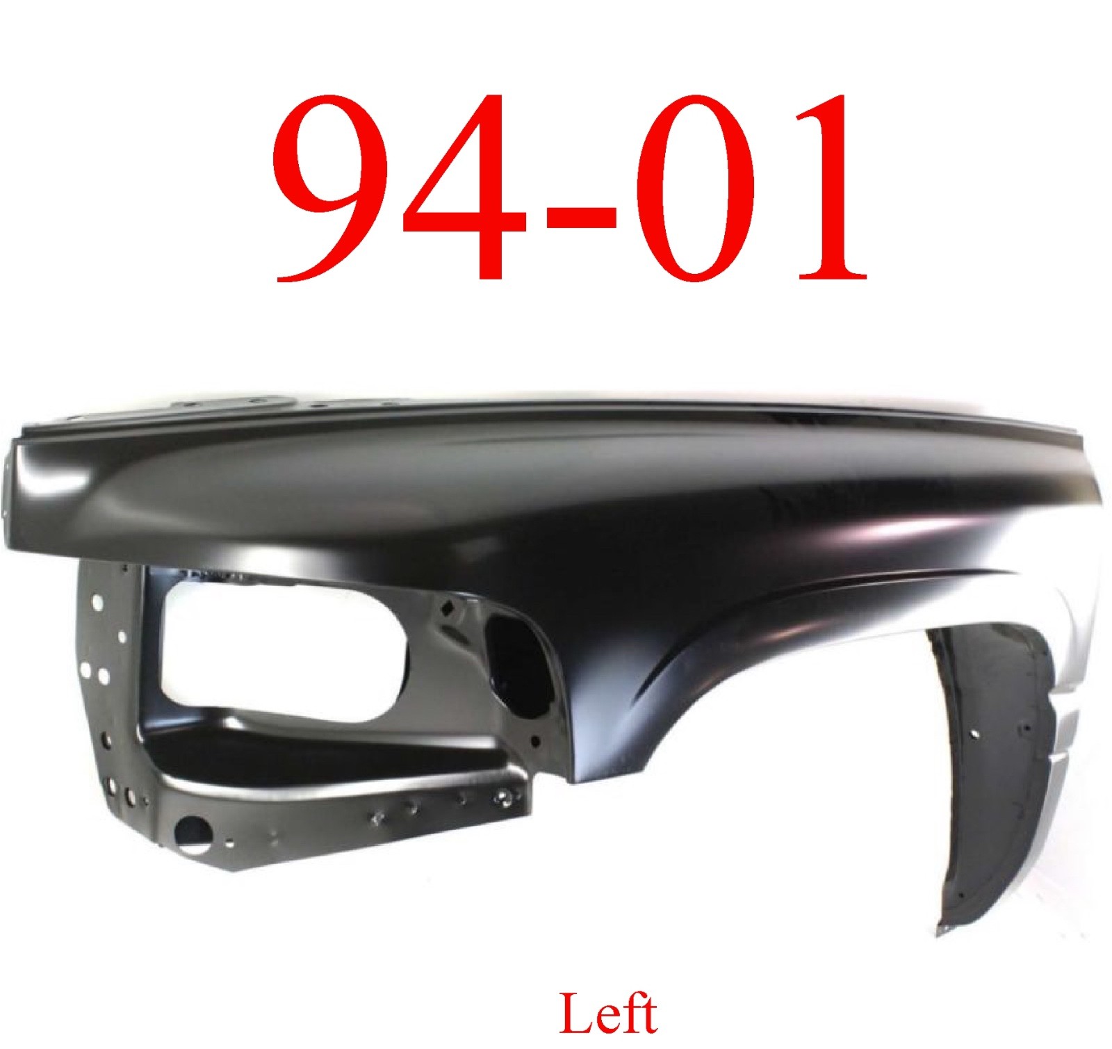 No Shipping Fits 94 01 Dodge Ram Left Fender Assembly, Truck 1500, 2500, 3500