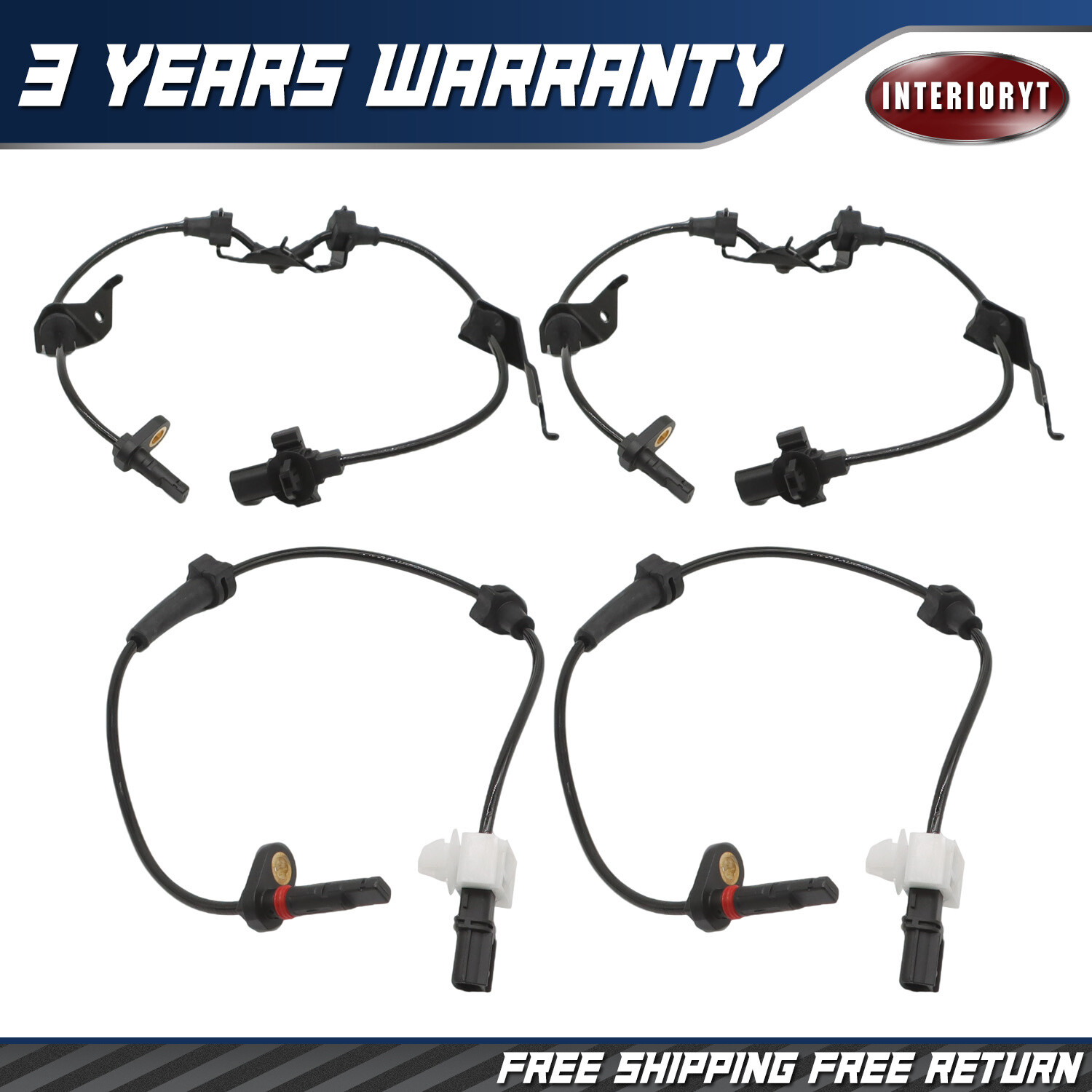 4PCS ABS Wheel Speed Sensor For HONDA ACCORD 2008-2012 Front Rear Left Right