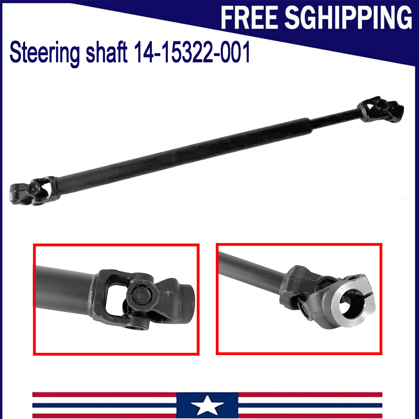 New 1Pcs Steering Shaft 14-15322-001 Fits For Freightliner Century US
