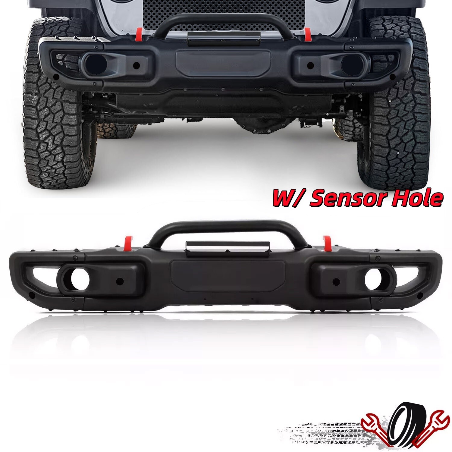 For Wrangler JL Rubicon / Gladiator 2018-2026 Steel Front Bumper Kit 10th Style For Wrangler JL Rubicon / Gladiator 2018-2026 Steel Front Bumper Kit 10th Style