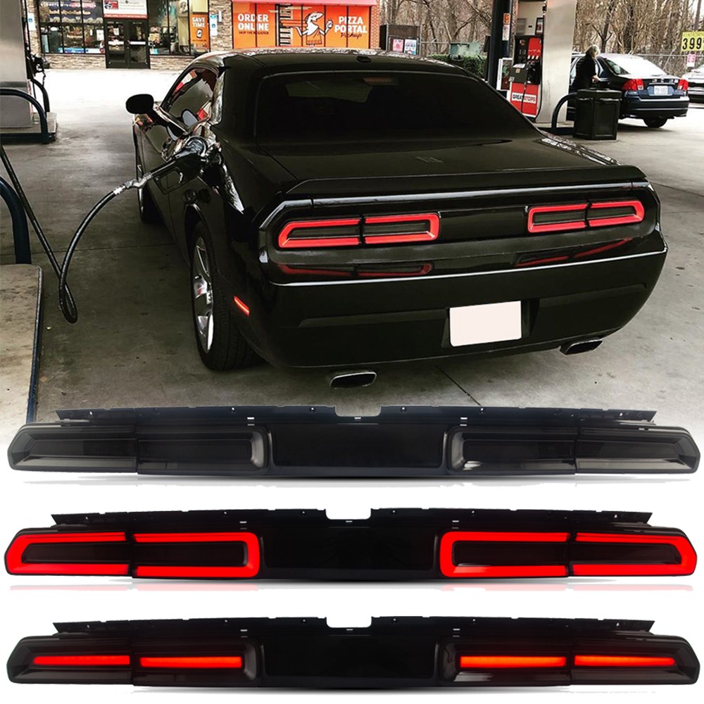 LED Red TailLights Rear Lamp Fit Dodge Challenger 2008-2014 Sequential Indicator