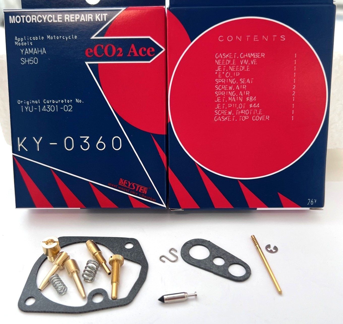 YAMAHA SH50 RAZZ SCOOTER KEYSTER CARBURETOR REBUILD REPAIR KIT 1991