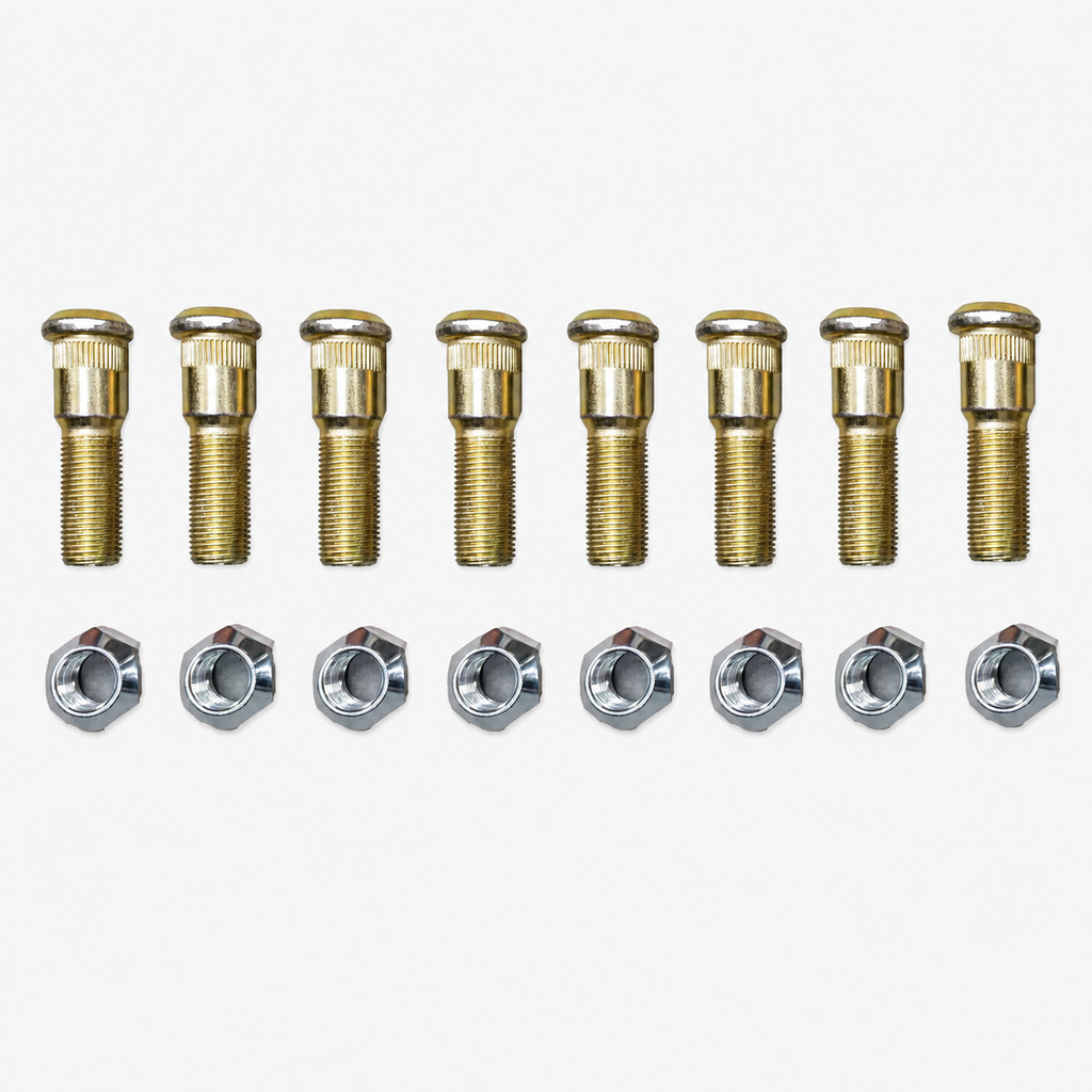 Eight Drive-In Trailer Hub Studs w/ Nuts – 9/16-18 x 2-5/16 - Dexter Axle Fit
