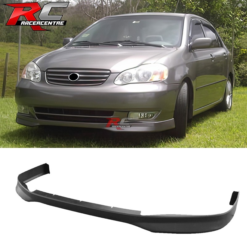 Fit 03-04 Toyota Corolla Type R Front Bumper Lip Spoiler Splitter Unpainted PP