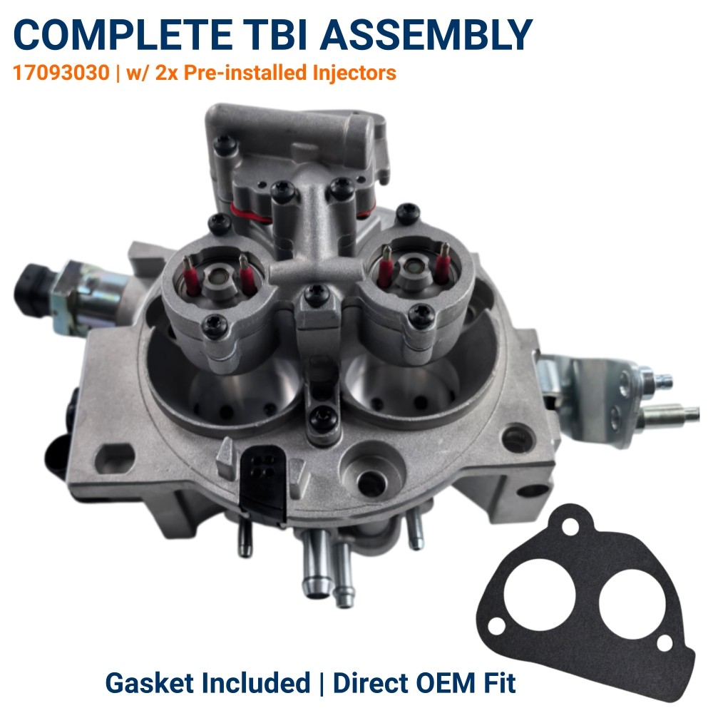 Throttle Body 17093030 w/ Twin Injectors 5235206 Gasket Kit For GM Chevy TBI V8