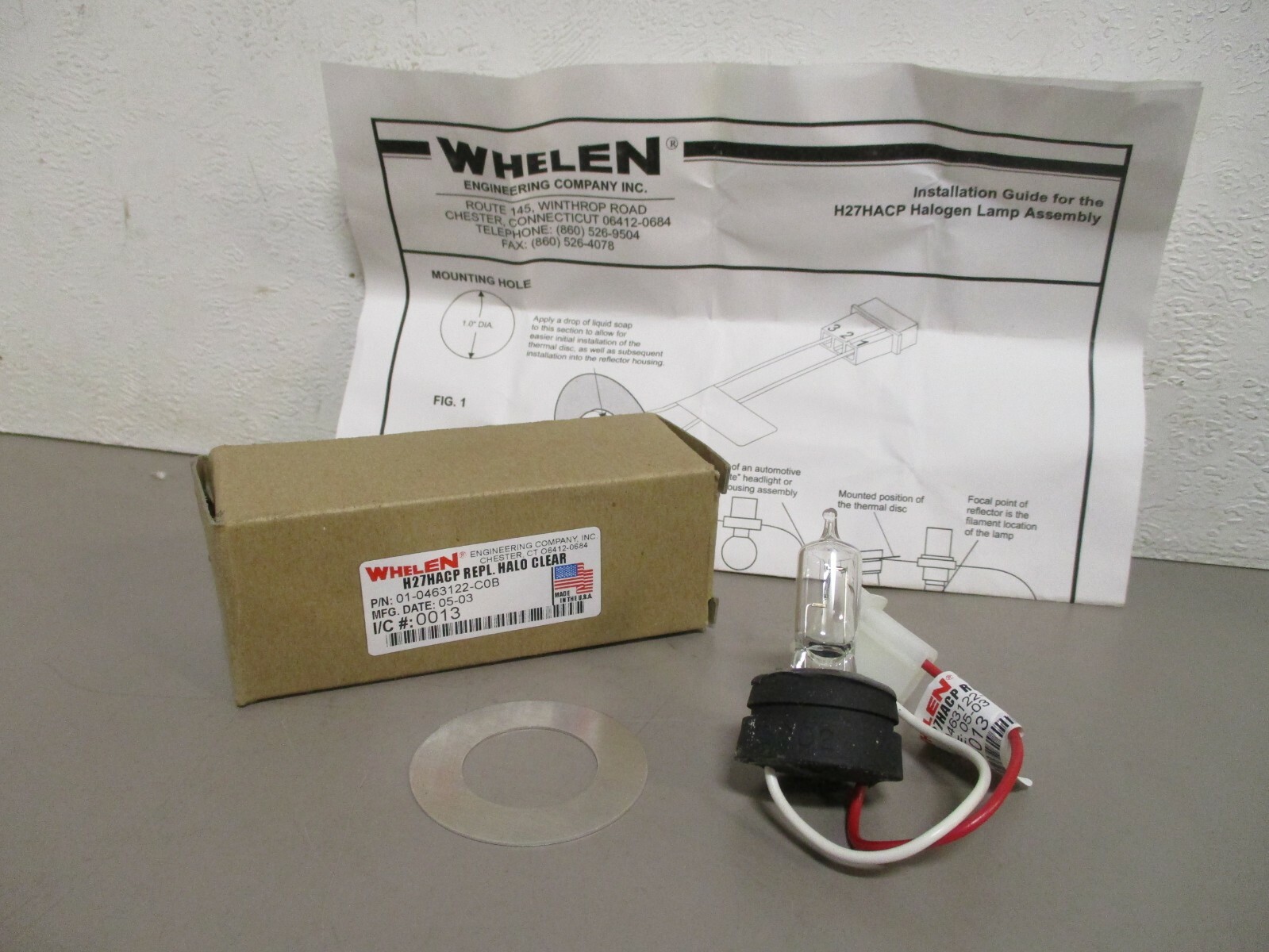 Whelen H27HACP Replacement Halogen Lamp Clear 01-0463122-COB Whelen H27HACP Replacement Halogen Lamp Clear 01-0463122-COB