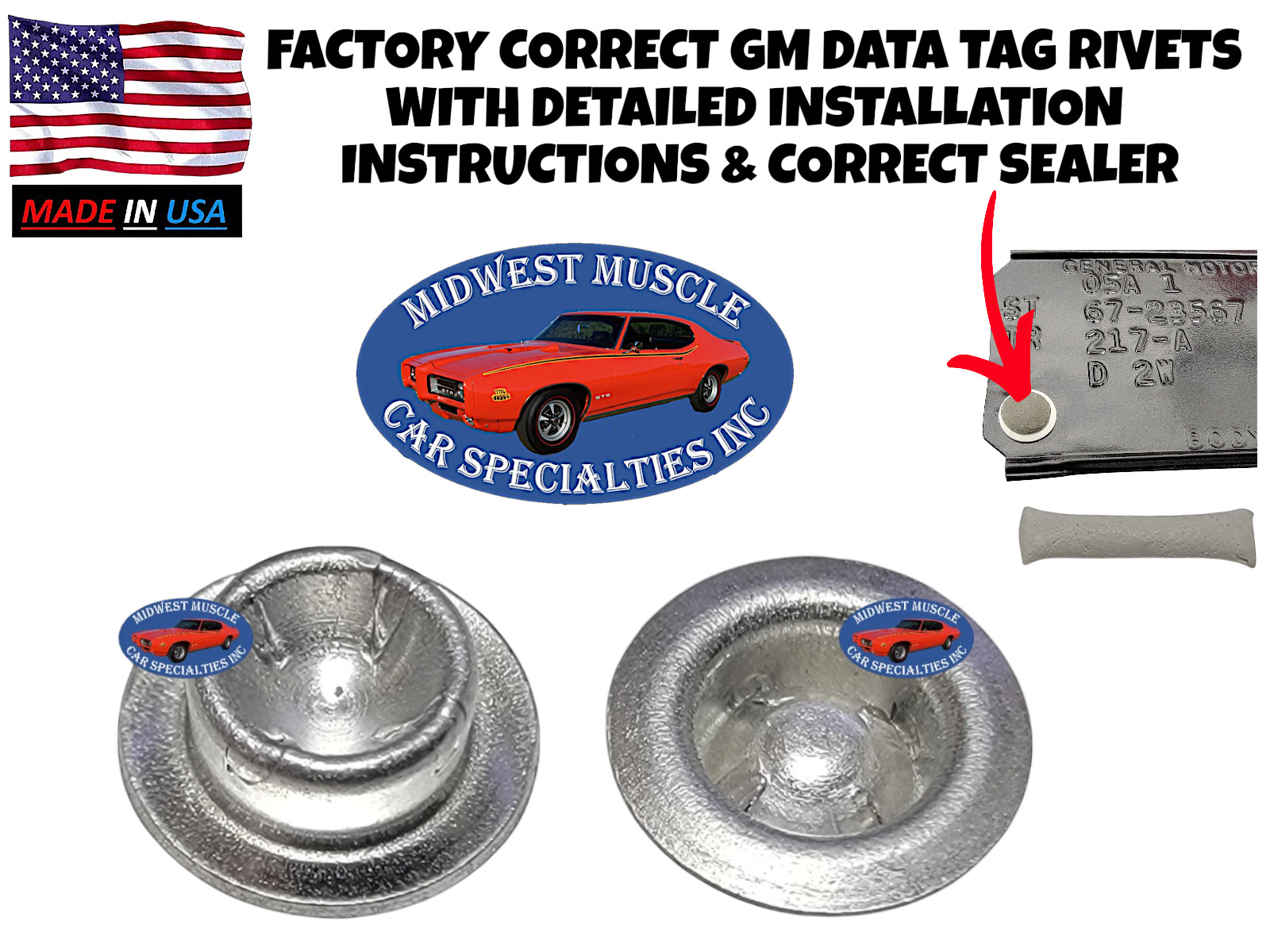 GM Chevy Pontiac Oldsmobile Factory Correct Firewall Cowl Data Plate Tag Rivets GM Chevy Pontiac Oldsmobile Factory Correct Firewall Cowl Data Plate Tag Rivets