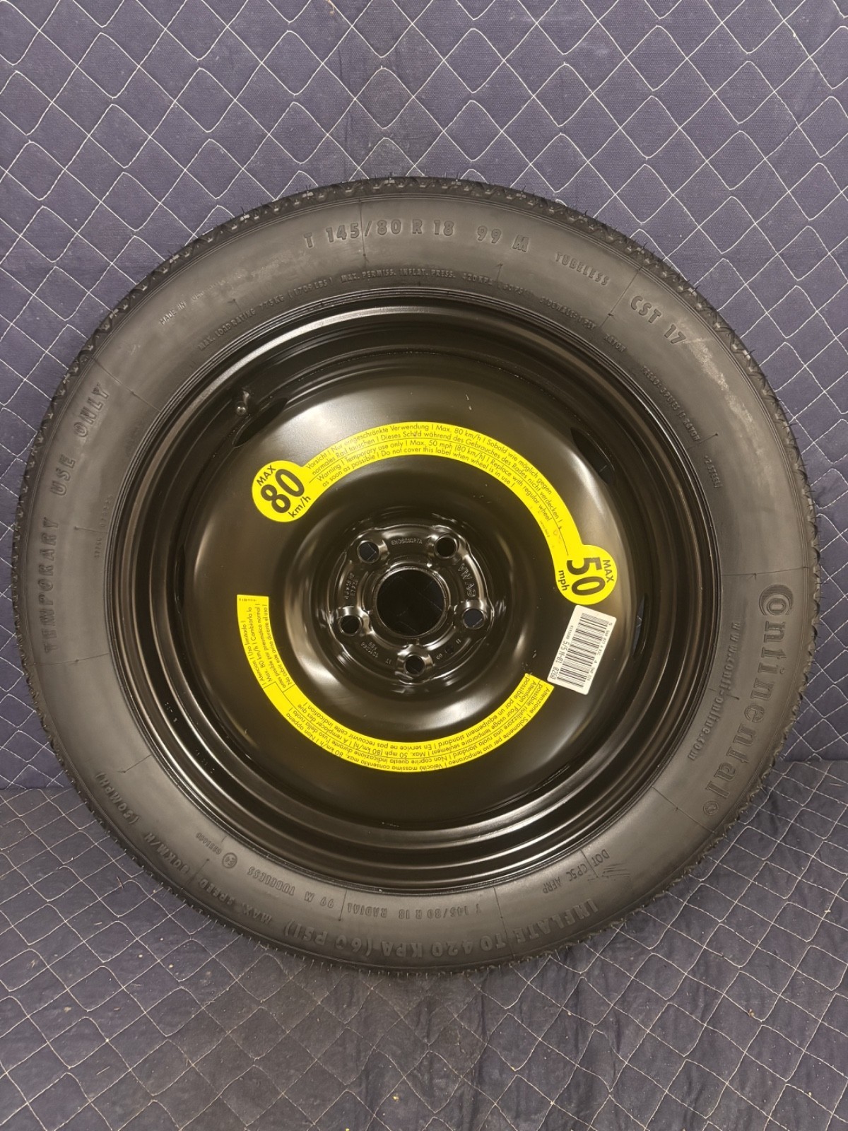09-23 Volkswagen Tiguan Spare Tire Wheel Compact Donut T145/80R18
