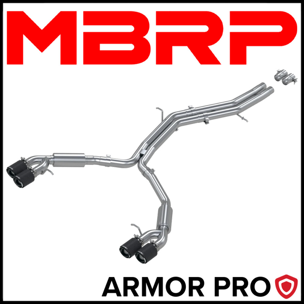 MBRP Armor Pro Resonator-Back Exhaust Kit fits 18-25 Audi S4/S5 Sedan/Coupe 3.0L MBRP Armor Pro Resonator-Back Exhaust Kit fits 18-25 Audi S4/S5 Sedan/Coupe 3.0L