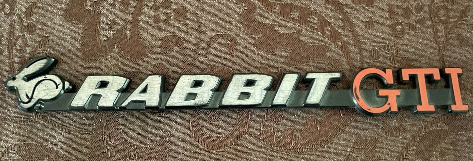 Original Volkswagen Rabbit GTI Emblem MK1 Water Cooled Original Volkswagen Rabbit GTI Emblem MK1 Water Cooled