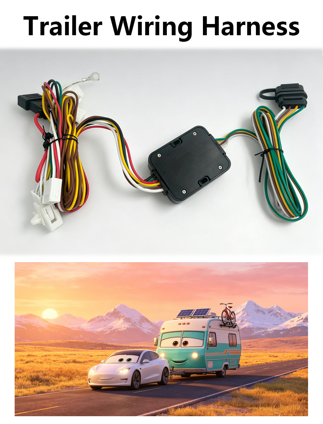 4-Pin Connector Trailer Hitch Wiring Harness for TOYOTA Prius 04-15 New