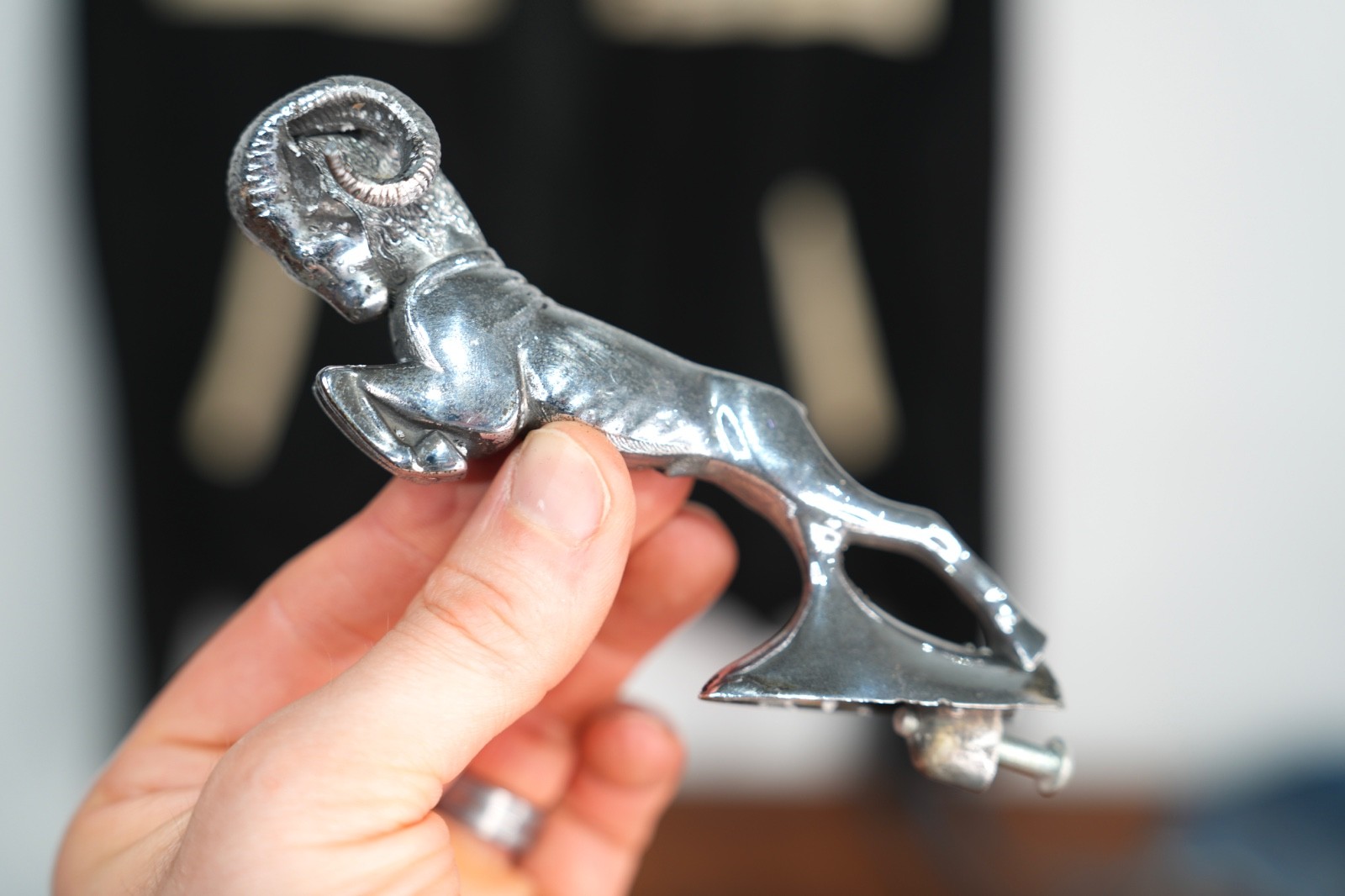 Vintage 1935 1936 Dodge Ram Chrome Hood Ornament Antique Truck Accessory Vintage 1935 1936 Dodge Ram Chrome Hood Ornament Antique Truck Accessory