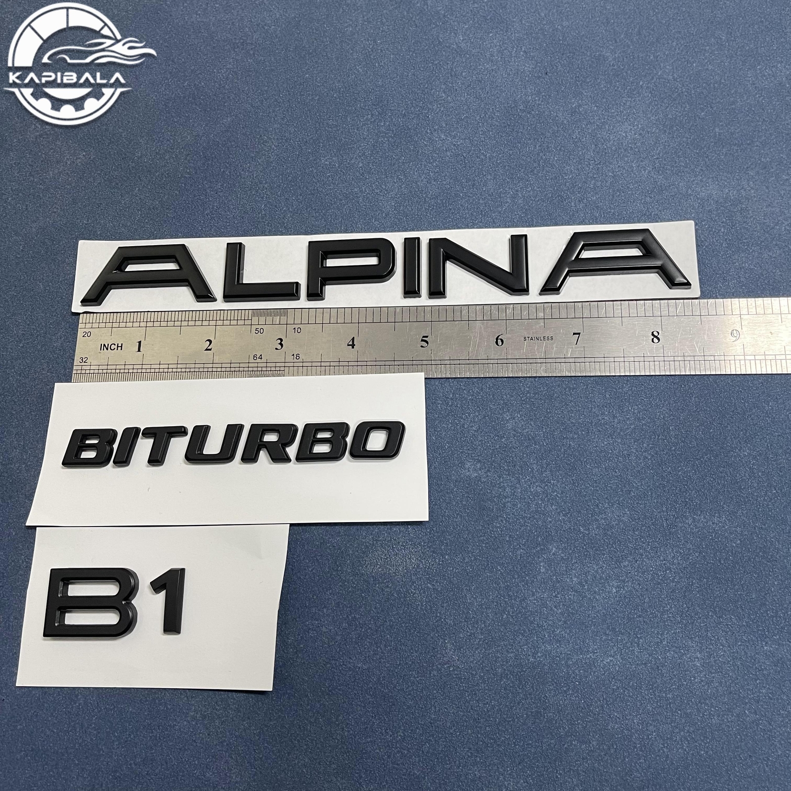 For Alpina B1 Biturbo Car Trunk Emblem Badge Sticker Nameplate Matte Black New