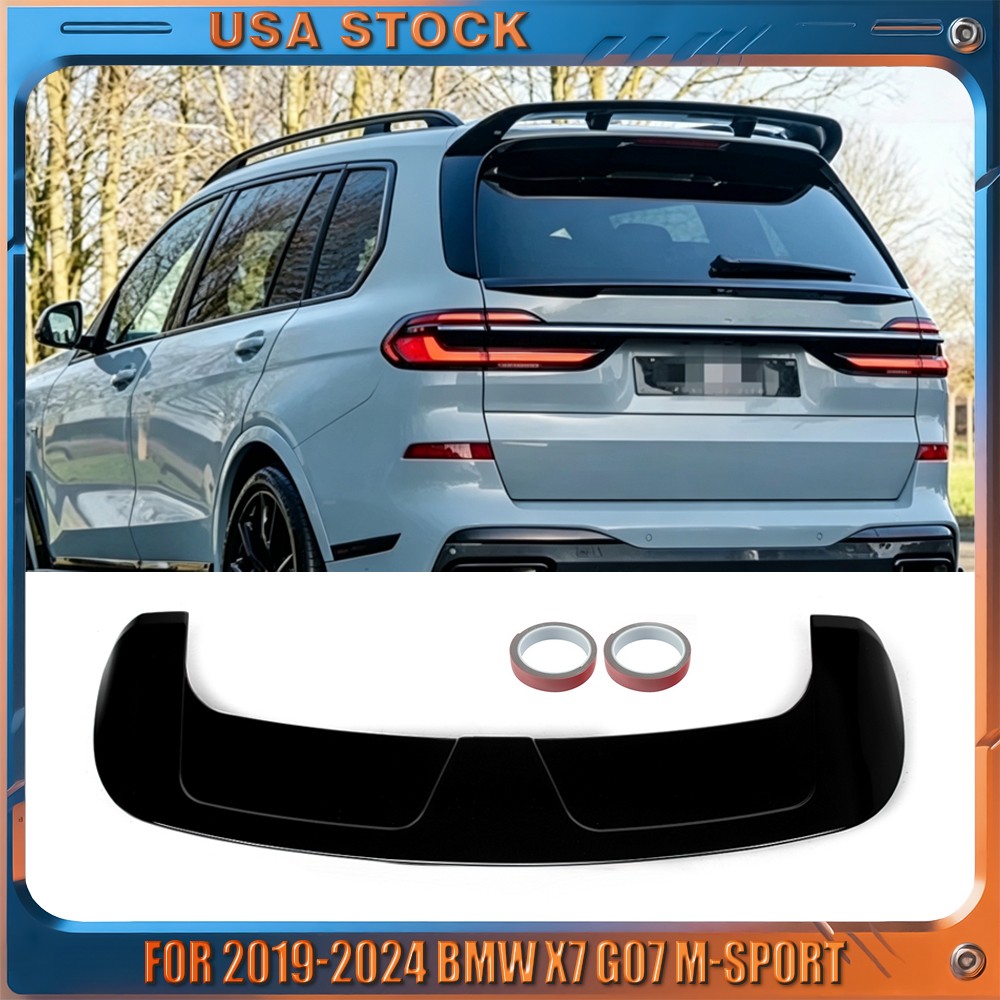 Glossy Black Rear Roof Trunk Spoiler Top Wing For 2019-2024 BMW X7 G07 M-Sport 