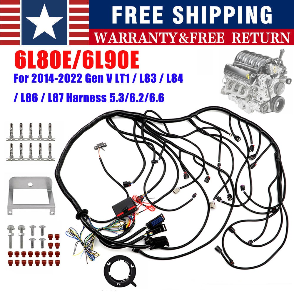 For 2014-22 Gen V LT1 / L83 5.3/ L86 6.2 W 3 Wire Standalone Harness 6L80E/6L90E