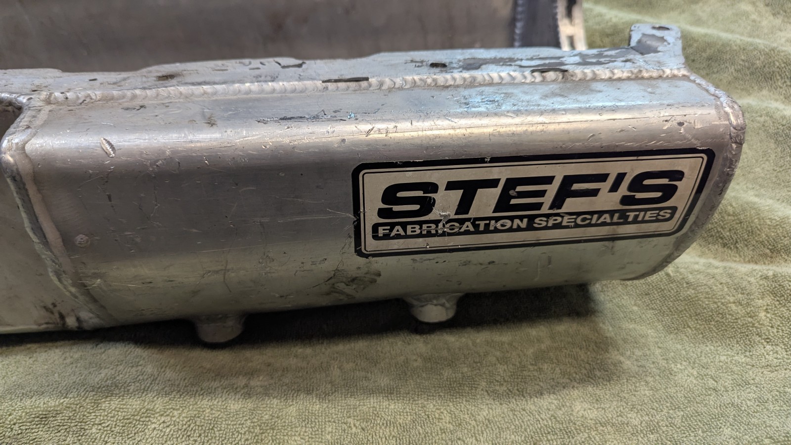 USED STEF'S ALUM FABRICATED DRY SUMP OIL PAN FORD CHEVY MOPAR DART HEMI DODGE ?? USED STEF'S ALUM FABRICATED DRY SUMP OIL PAN FORD CHEVY MOPAR DART HEMI DODGE ??